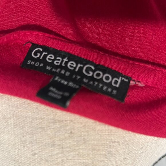 Greater Good NWOT Red Maroon Dress Butterflies Size M/L - Picture 3 of 6